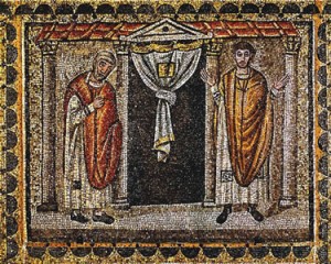 6th Century Mosaic of the Pharisee and Tax Collector, Ravenna.