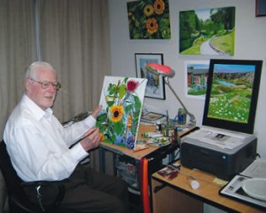 Br Lawrence in his studio