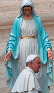 Francis & Statue of Mary 2