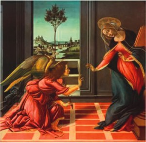 The Annunciation, Sandro Botticelli, c. 1489 