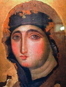 Fig. 9 - Detail of the face of the San Sisto Madonna
