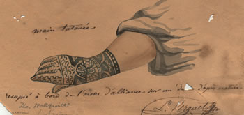 A Tatooed Hand by Verguet