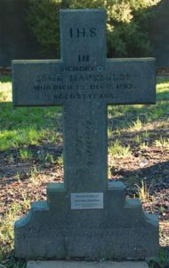 John MacKillop’s grave, Barbadoes Street Christchurch