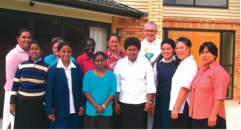 Interprovincial  noviate staff and novices with Bishop Pat Dunn, Manurewa, 2009