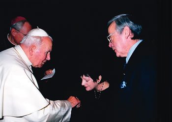 John and Marianne with Pope John Paul II