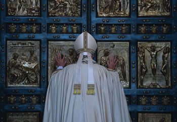 Pope Francis at the Holy Door in St Peter’s, Rome