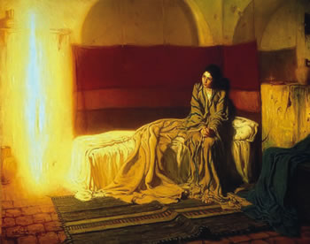 Annunciation, Henry Ossawa Tanner, Public Domain