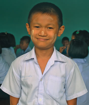 90% of Burmese children leave school at 12 years of age to work for their family. 