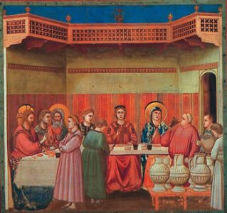 Mary at the Wedding Feast of Cana, Giotto, 14th Century