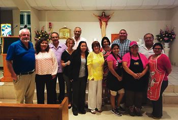 Fr Tony O’Connor sm (left),with parishioners interviewed for this article