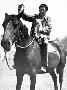 Brother Joachim Leen sm in ‘good shepherd’ mode