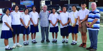 Wat Siri Students with Br Jose and Br Paul Murphy FMS