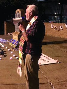 Fr Tony O’Connor SM praying at the wall ...